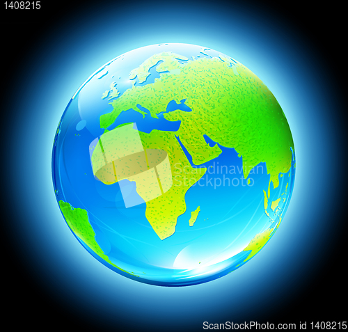 Image of Glossy Earth Map Globe