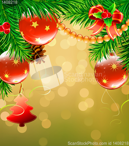 Image of Christmas decorative background 