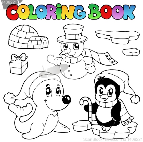 Image of Coloring book wintertime animals 3