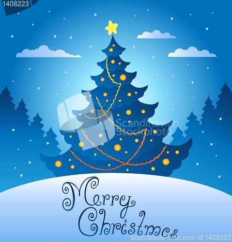 Image of Merry Christmas evening scene 3