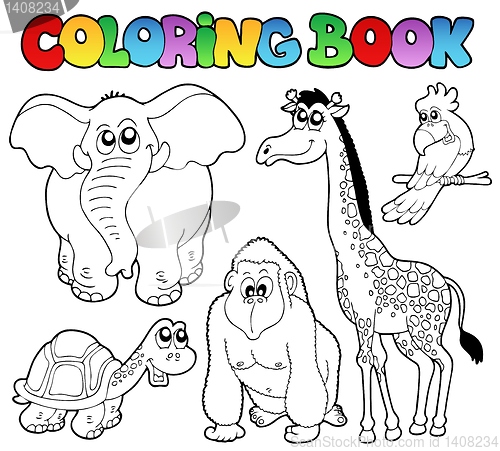Image of Coloring book tropical animals 2