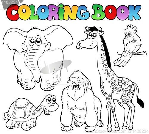 Image of Coloring book tropical animals 2