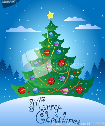 Image of Merry Christmas evening scene 4