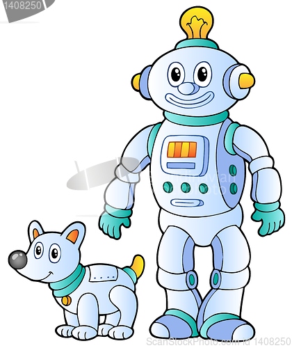 Image of Cartoon retro robot 2