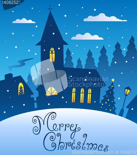 Image of Merry Christmas evening scene 1