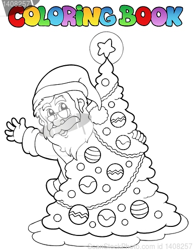 Image of Coloring book Santa Claus theme 5