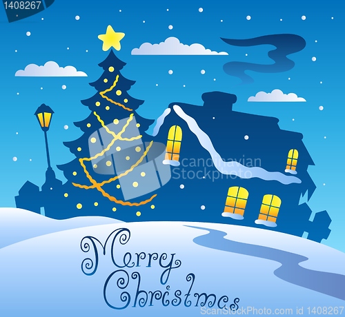 Image of Merry Christmas evening scene 2