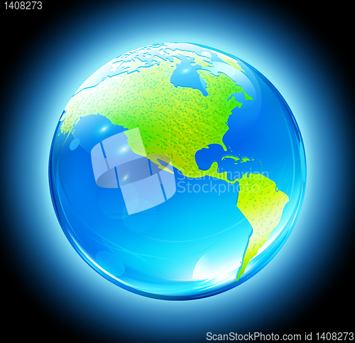 Image of Glossy Earth Map Globe