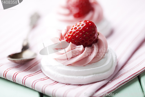 Image of strawberry meringue pavlova