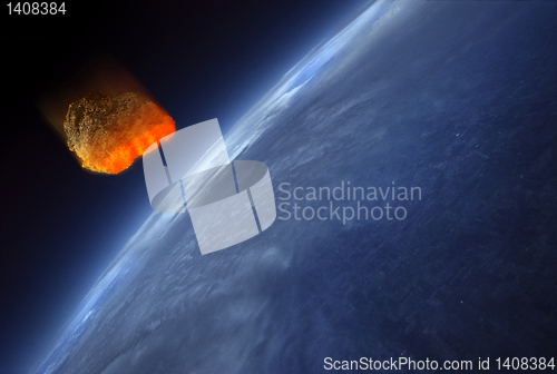 Image of Meteor striking Earth atmosphere