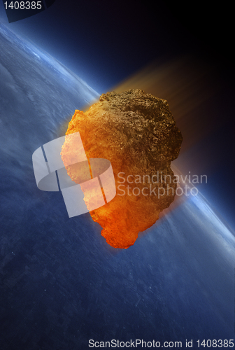 Image of Meteor striking Earth atmosphere