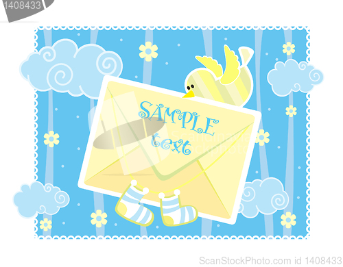 Image of Baby arrival announcement card