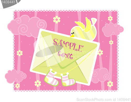 Image of Baby arrival announcement card