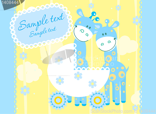 Image of Baby arrival announcement card