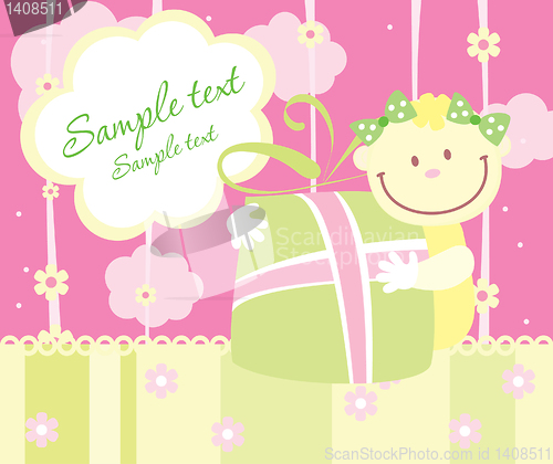Image of Baby arrival announcement card
