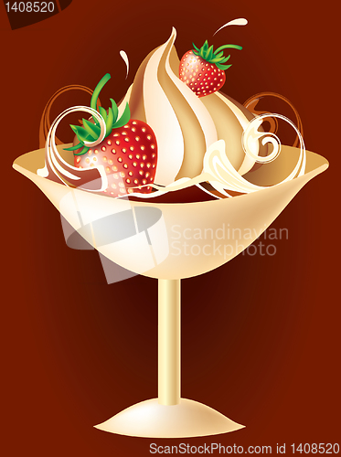Image of Vector chocolate ice-cream
