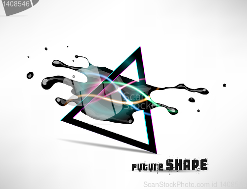 Image of Abstract vector futuristic shapes of background. For design