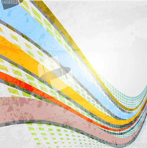 Image of abstract rainbow wave background. line for design