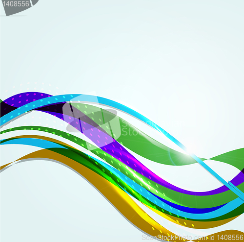 Image of abstract rainbow wave background. line for design