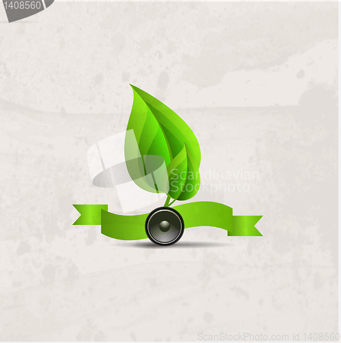Image of green music background