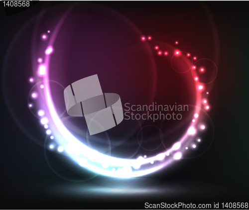 Image of Vector illustration of futuristic abstract glowing background