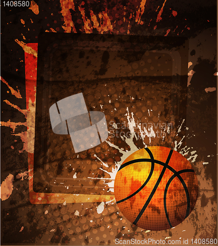 Image of Basketball Advertising poster. Vector illustration