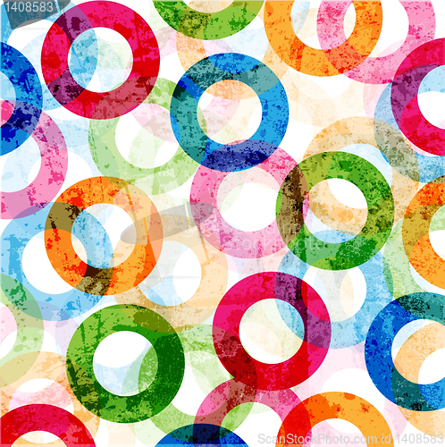 Image of abstract high-tech graphic design circles pattern background