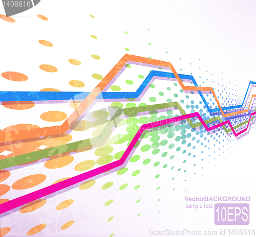 Image of abstract rainbow wave background. line for design