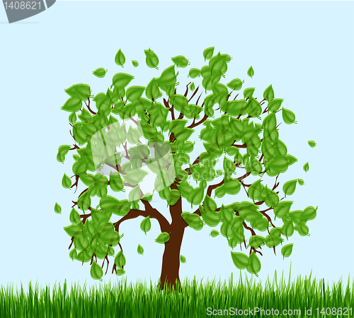 Image of abstract colorful vector tree