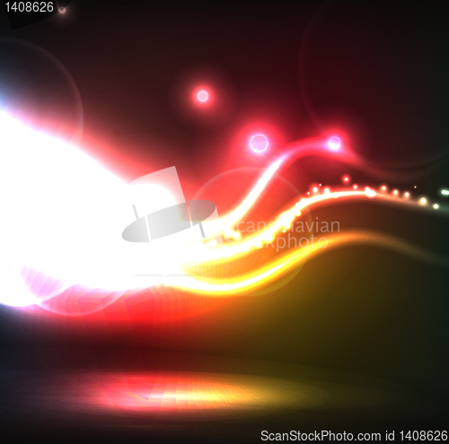 Image of Vector illustration of futuristic abstract glowing background