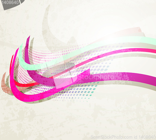 Image of abstract rainbow wave background. line for design
