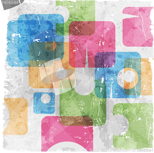 Image of Colorful grunge retro background
