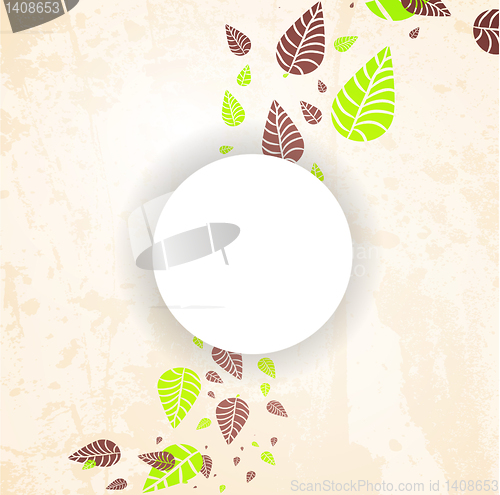 Image of Autumn Background-Autumn Leaves falling for your design