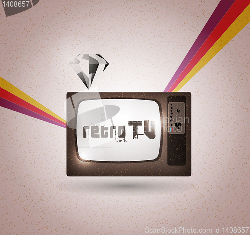 Image of Cute retro tv vector