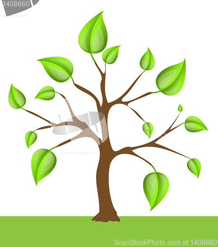 Image of abstract colorful vector tree