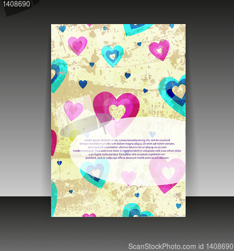 Image of Flyer or cover design. Folder design content background. editabl