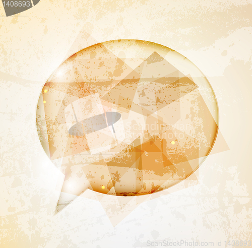 Image of Abstract glossy speech bubble vector background