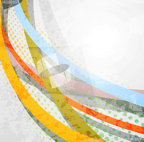 Image of abstract rainbow wave background. line for design