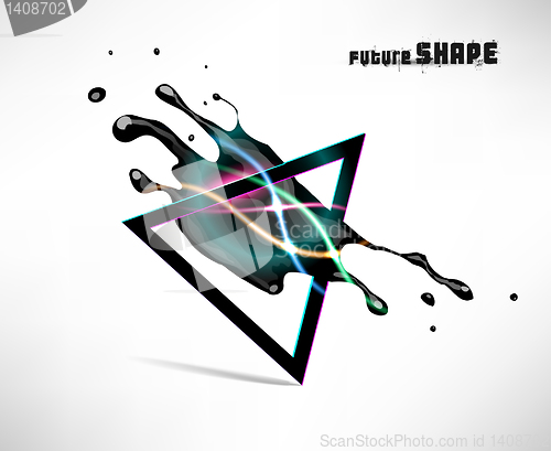 Image of Abstract dark shape design concept. Vector illustration