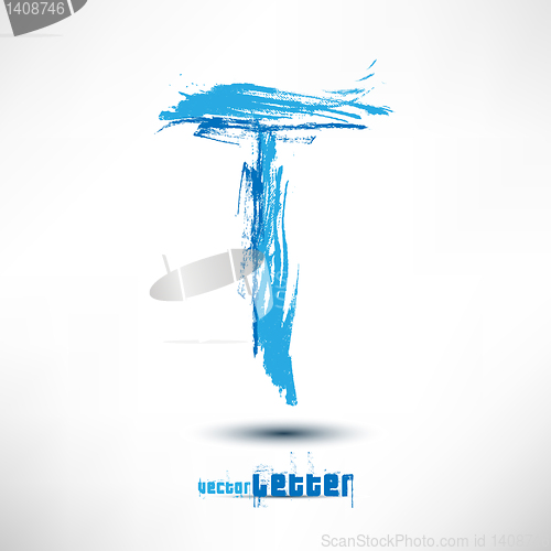 Image of Vector illustration drawn by hand letter. Grunge wave.