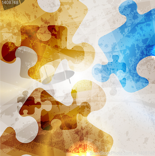 Image of vintage corporate background. abstract puzzle shape colorful vec