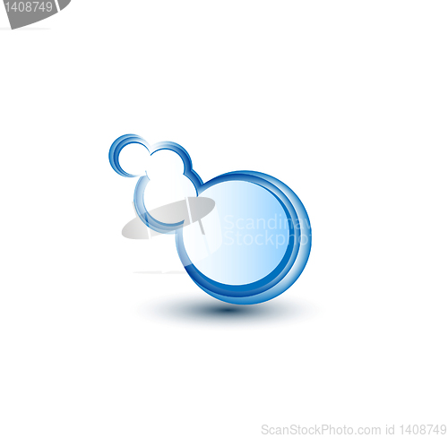 Image of Abstract vector glossy shapes of background. For design