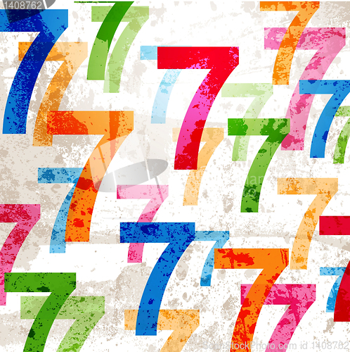 Image of Abstract background with colorful rainbow numbers for design