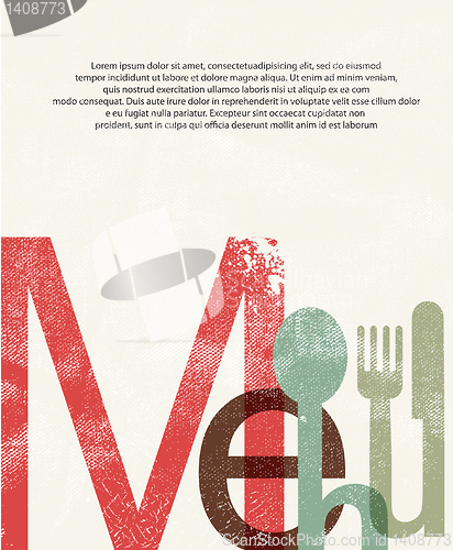 Image of Menu. Design print background