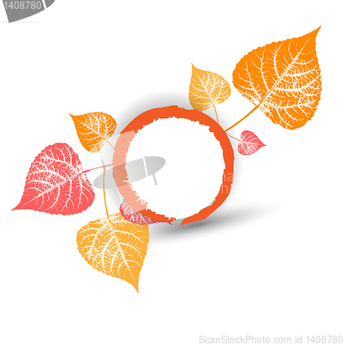 Image of Autumn Background-Autumn Leaves Falling for your design