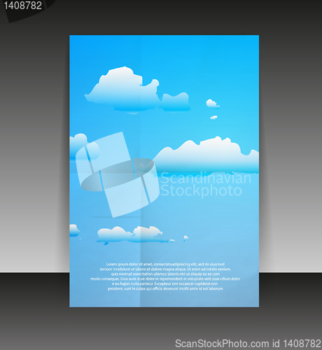 Image of Flyer or cover design. Folder design content background. editabl