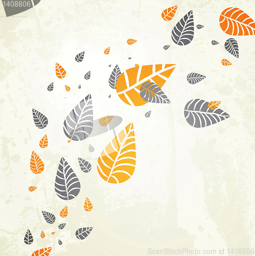 Image of Autumn Background-Autumn Leaves Falling for your own design