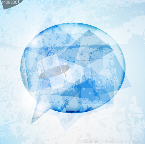 Image of Abstract glossy speech bubble vector background