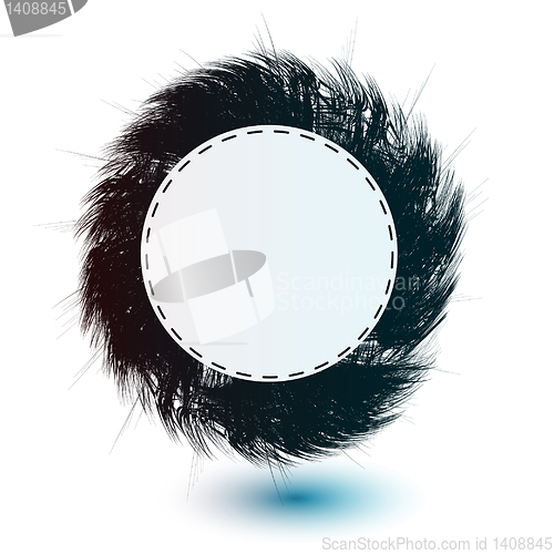 Image of Abstract vector hairy shapes of background. For design