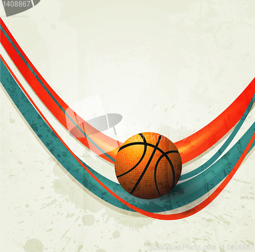 Image of Basketball Advertising poster. Vector illustration